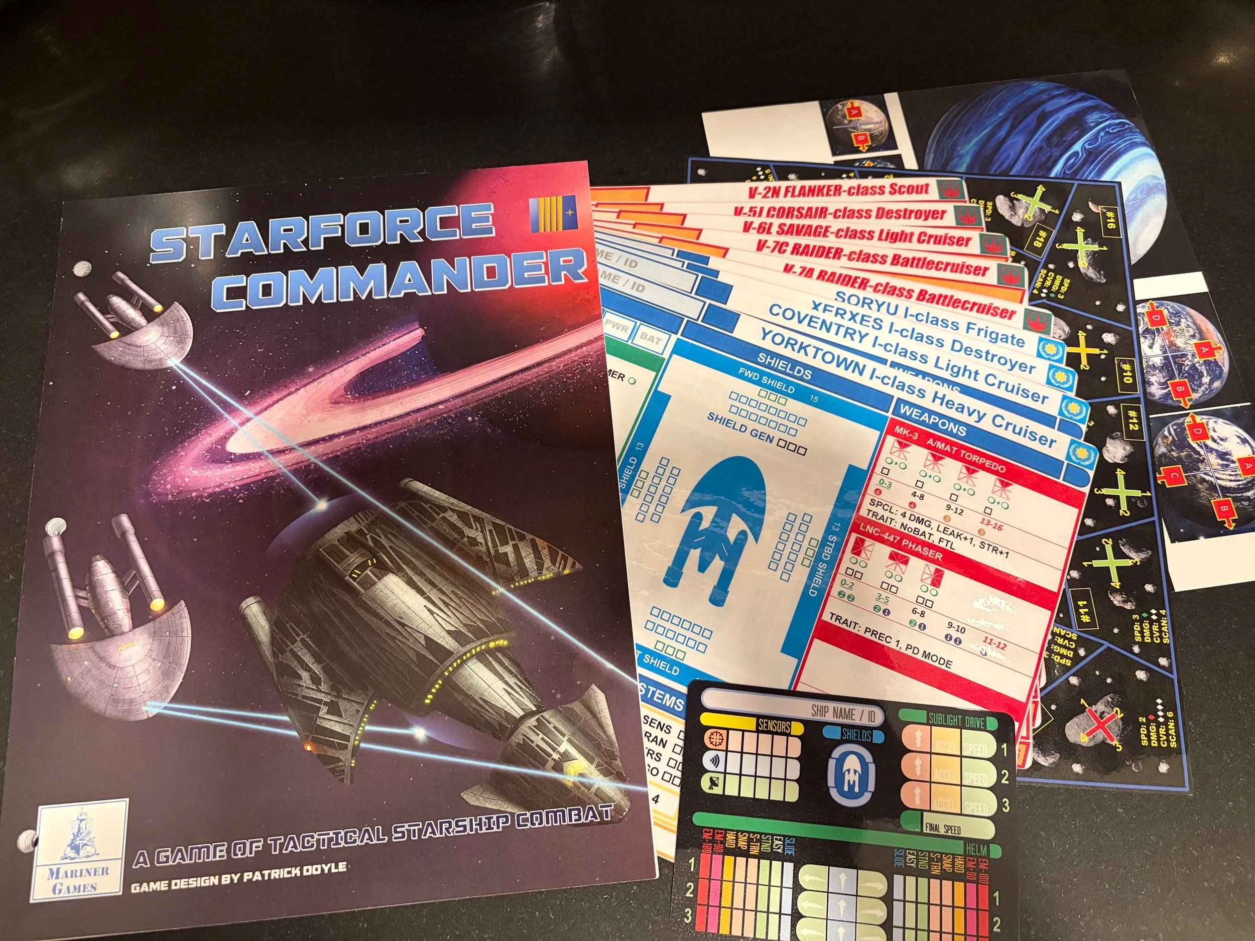 StarForce Commander master rulebook image from Mariner Games