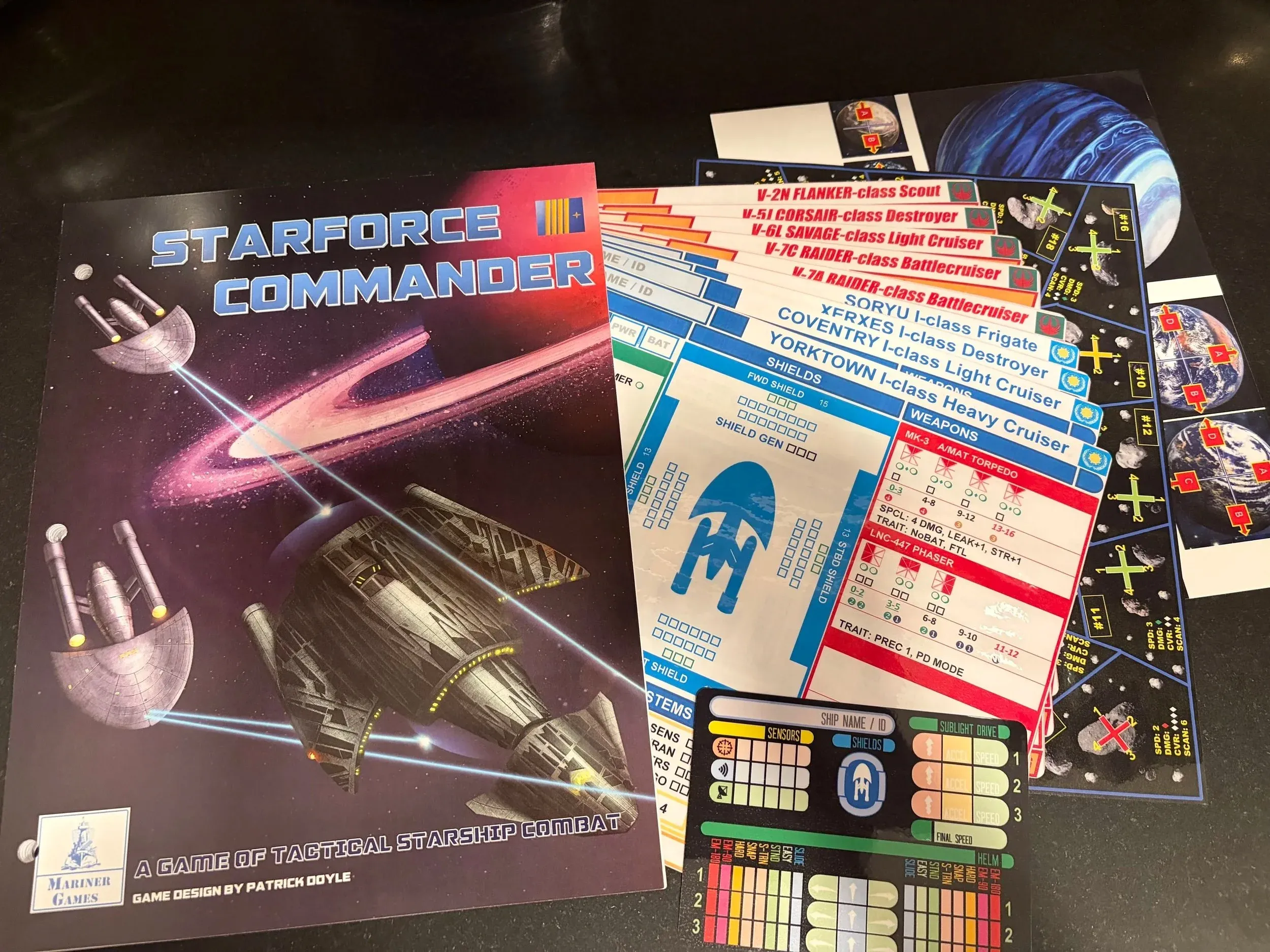 StarForce Commander master rulebook image from Mariner Games